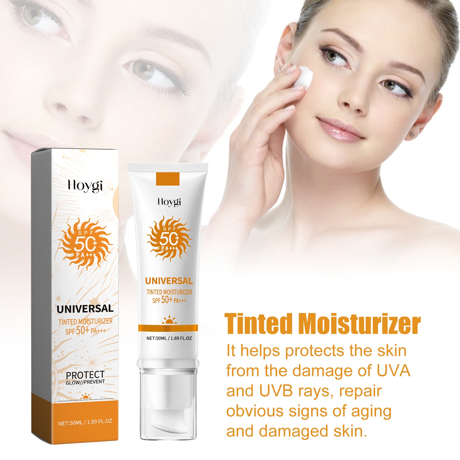 Golden Veil Tinted SPF Cream | SPF · Hydration · Light Tint — 3-in-1