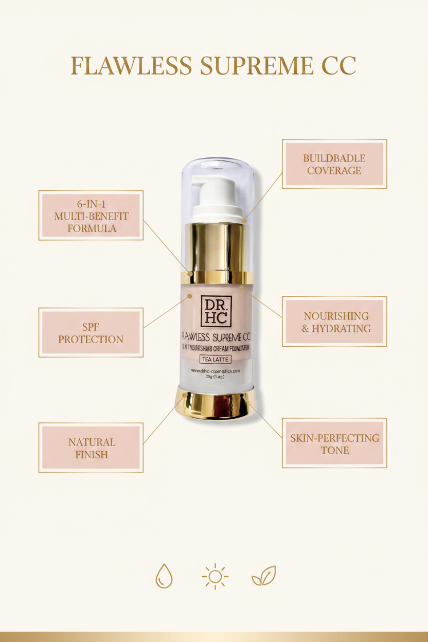 Flawless Supreme CC 6 in 1 Nourishing Cream Foundation (5 Shades)
