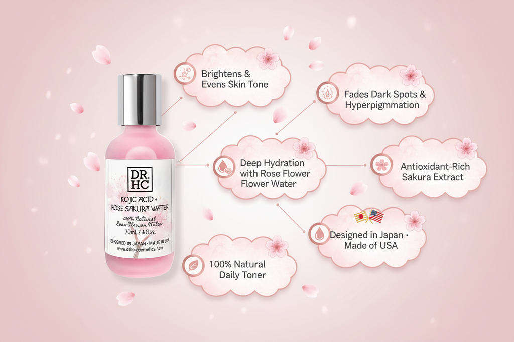 Kojic Acid + Rose Sakura Water (70ml, 2.4 fl.oz.)