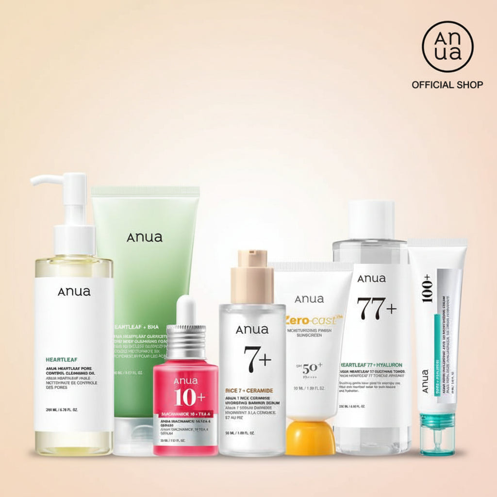 Affordable Full-Korean Skincare Routine Set | 7 Essential TikTok Viral Items for Hydration, Hyperpigmentation & Redness Care | Complete Bundle with Cleansers, Toner, Serums, Moisturizer & SPF
