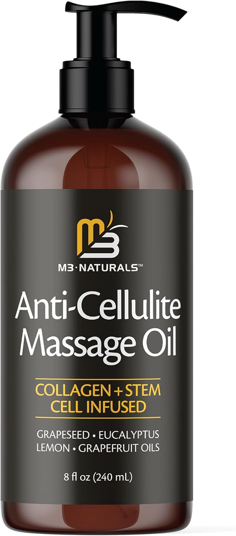 Anti-Cellulite Massage Oil – Helps Smooth the Appearance of Cellulite & Improve Skin Texture – Refreshing Aromatherapy Body Oil for Legs & Full Body – 16 Fl Oz