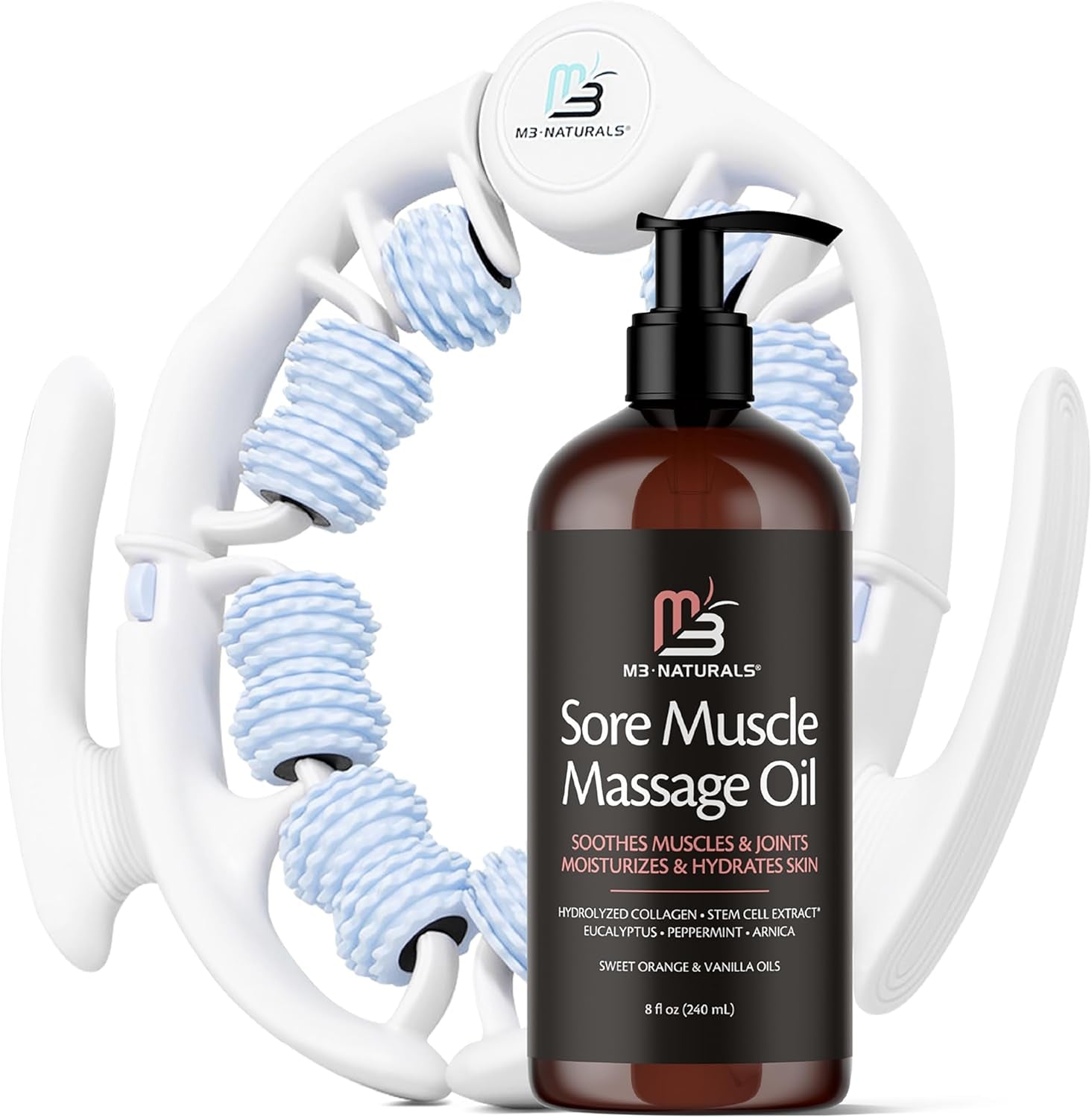 Anti-Cellulite Massage Oil – Helps Smooth the Appearance of Cellulite & Improve Skin Texture – Refreshing Aromatherapy Body Oil for Legs & Full Body – 16 Fl Oz