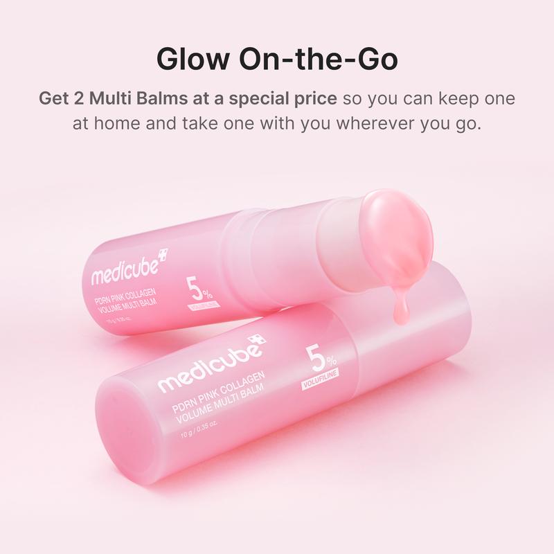 PDRN Pink Collagen Volume Multi Balm | Firming Care, Anti-Aging Care | For Under-Eyes, Neck, Forehead, Smile Lines, Lip Care
